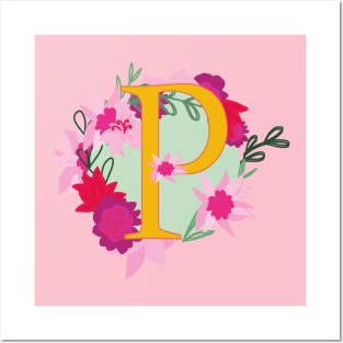 Monogram P, Personalized Initial Posters and Art